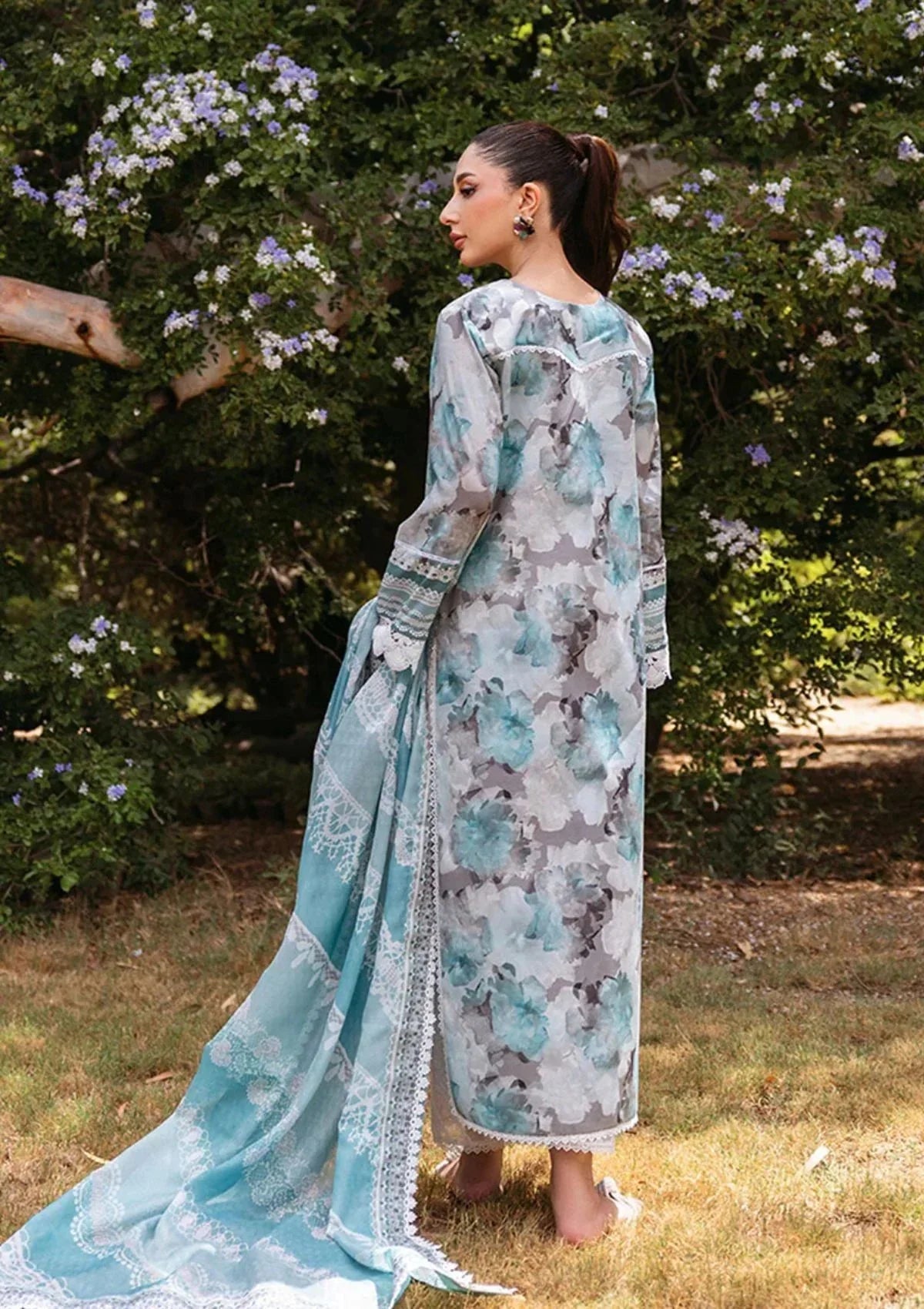 3PC Lawn Printed Shirt With Digital Printed Dupatta-1624