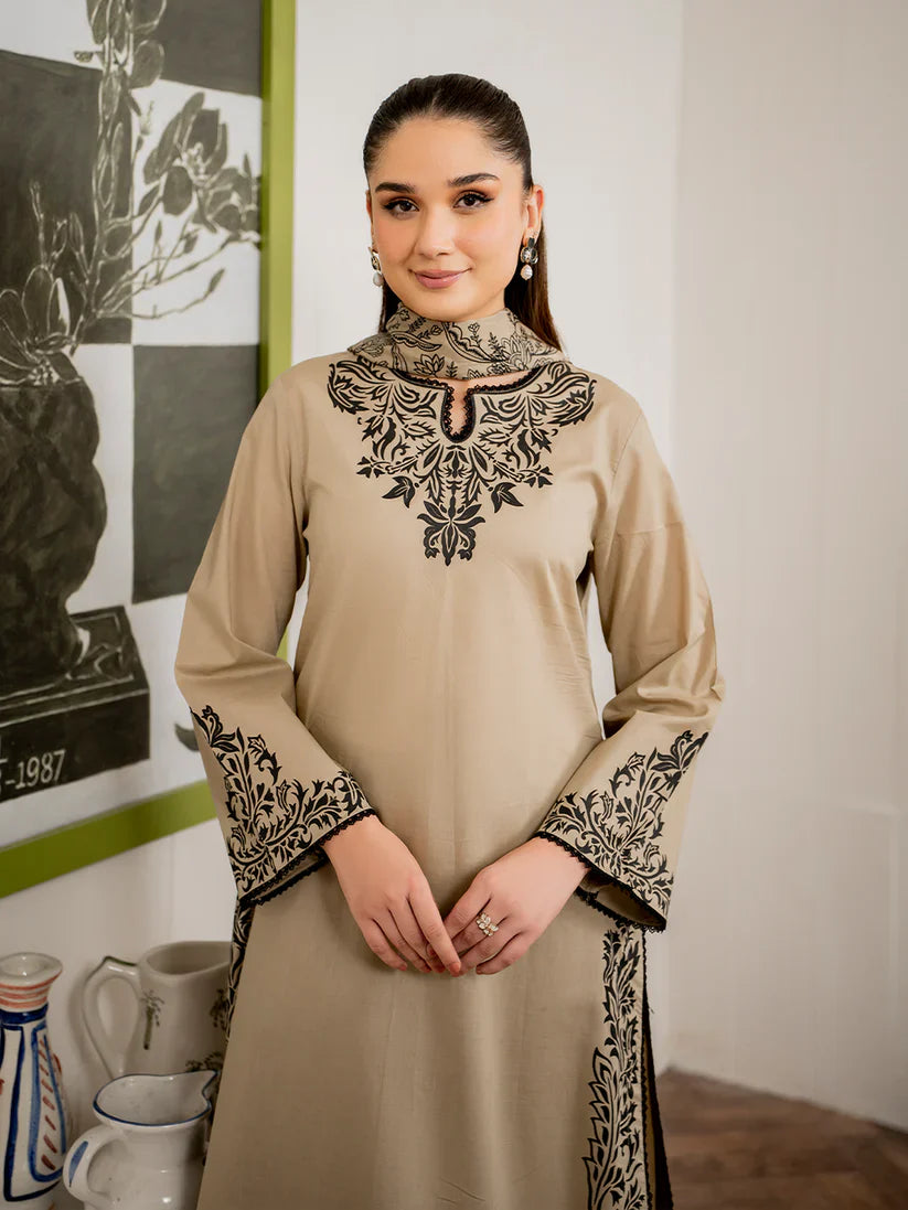 Graneut 3Pc Lawn Embroidered Shirt With Printed Dupatta-1150