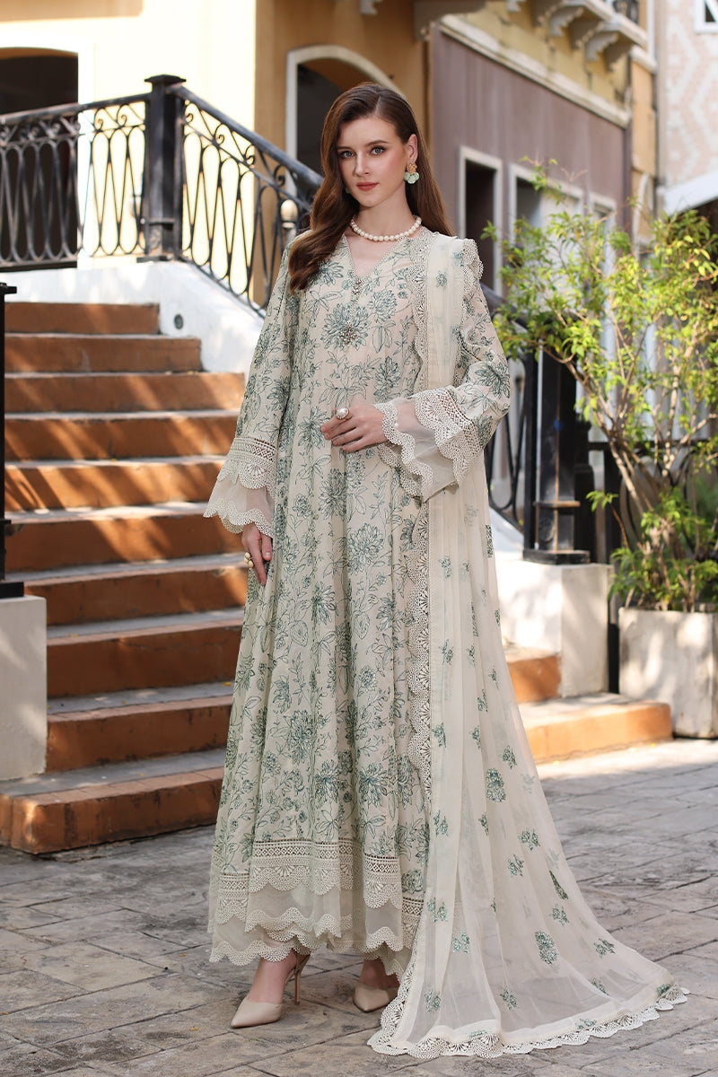 Bareeze Lawn 3Pc Embroidered With Chiffon Embroidered Dupatta-1103