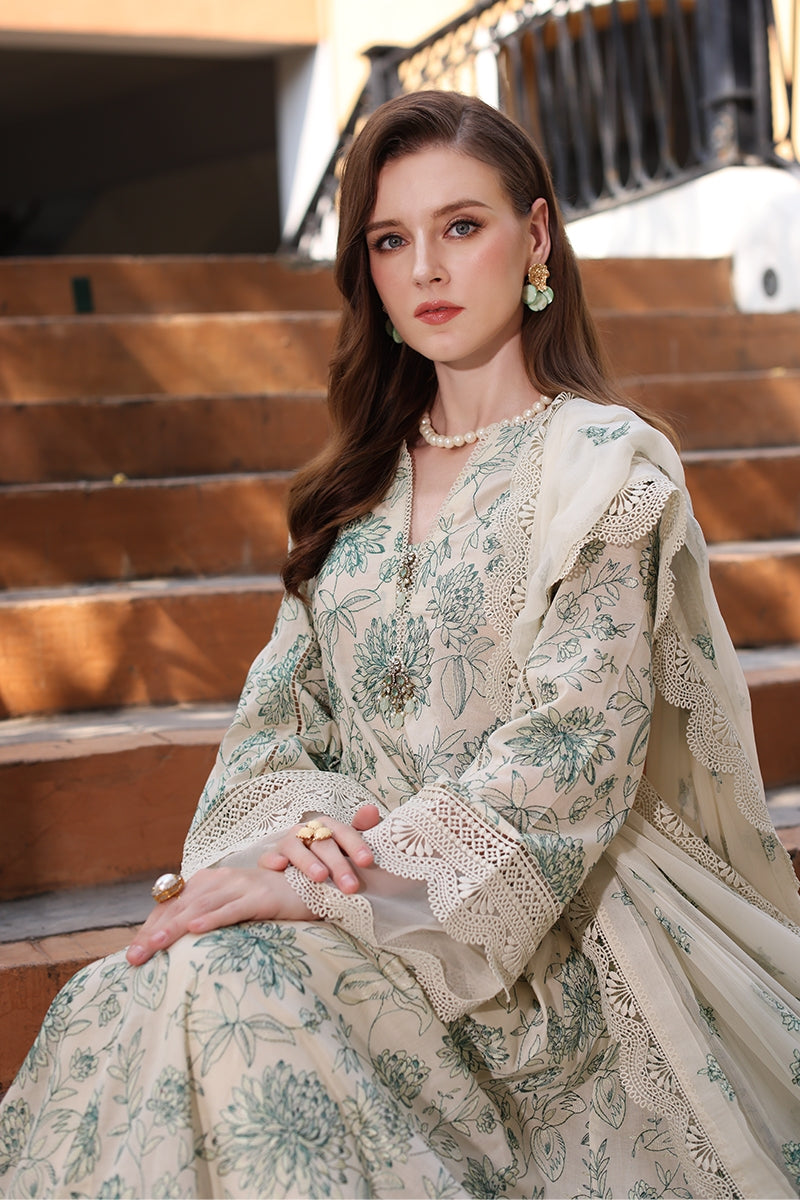 Bareeze Lawn 3Pc Embroidered With Chiffon Embroidered Dupatta-1103