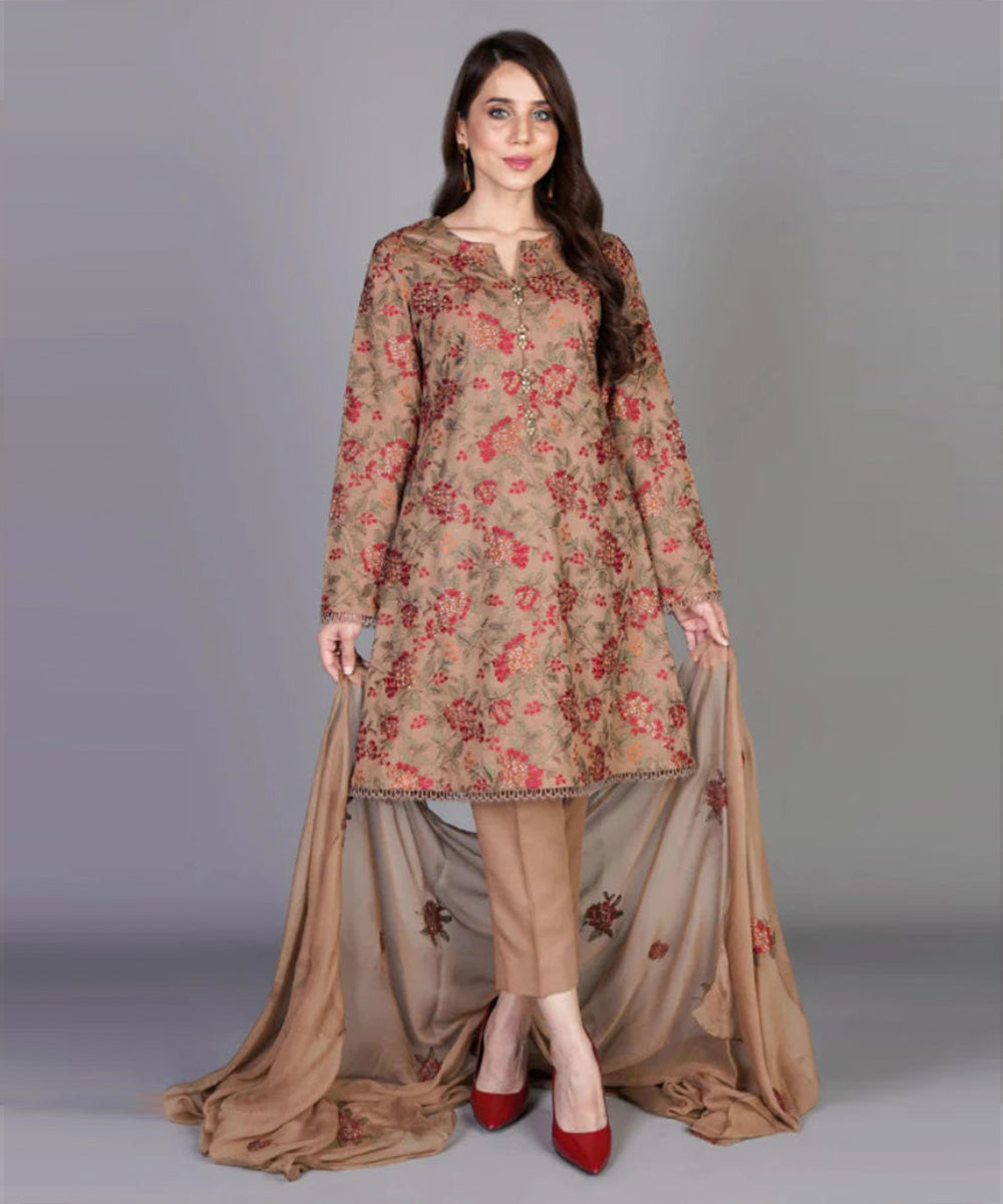 Bareeze Dhanak 3Pc Embroidered With Chiffon Embroidered Dupatta-106