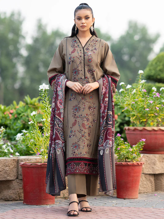 Charizma Lawn 3Pc Embroidered With Digital Printed Dupatta- 1048