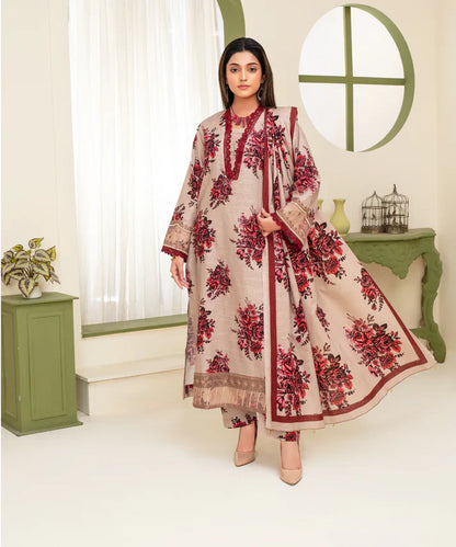 Creation Khaddar 3Pc With Khaddar Printed Shirt & Trouser-917