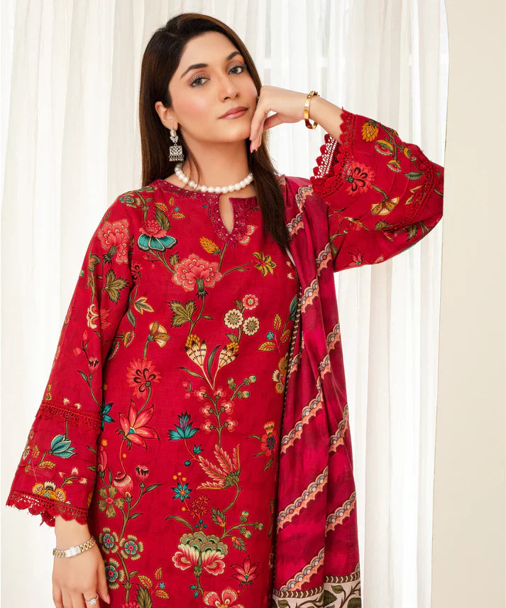 Creation Khaddar 3Pc With Khaddar Printed Shirt & Trouser-907