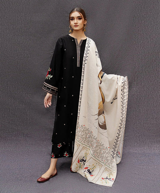 Urge Lawn 3Pc Embroidered With Digital Printed Dupatta-1026