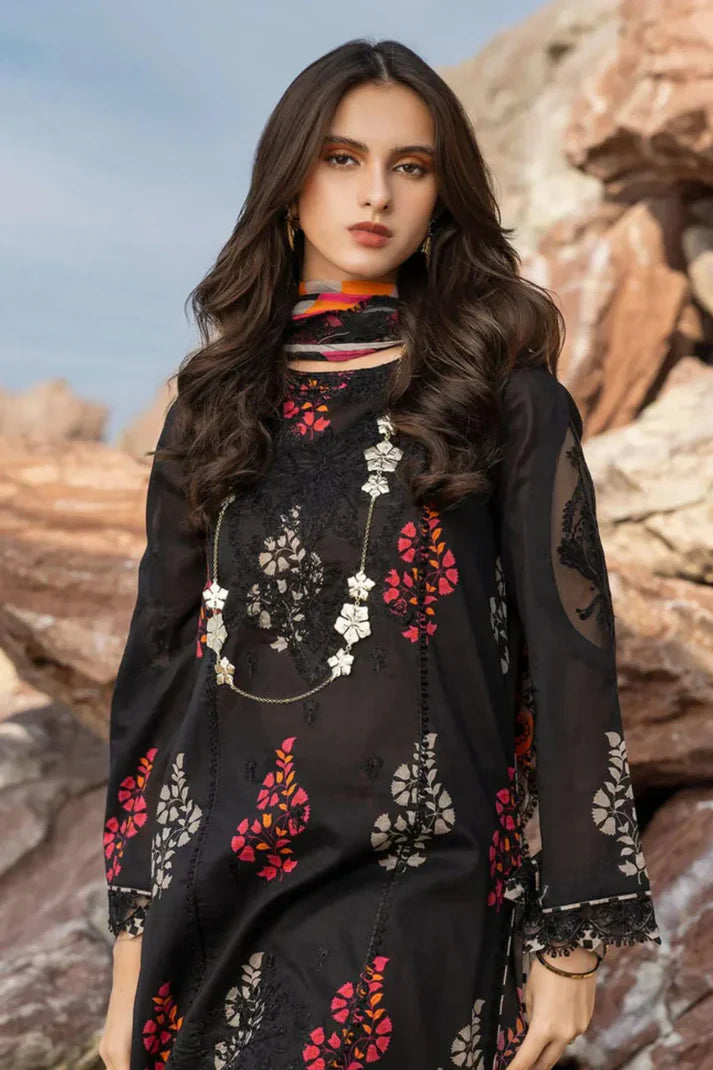 Baroque 3Pc Karandi Printed Shirt With Karandi Printed Duaptta And Trouser-826