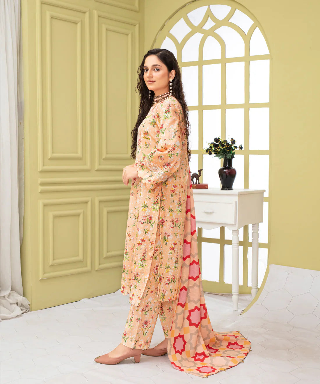 Creation Khaddar 3Pc With Khaddar Printed Shirt & Trouser-904