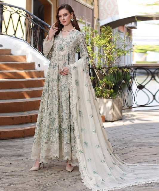 Bareeze Dhanak 3Pc Embroidered With Chiffon Embroidered Dupatta-124