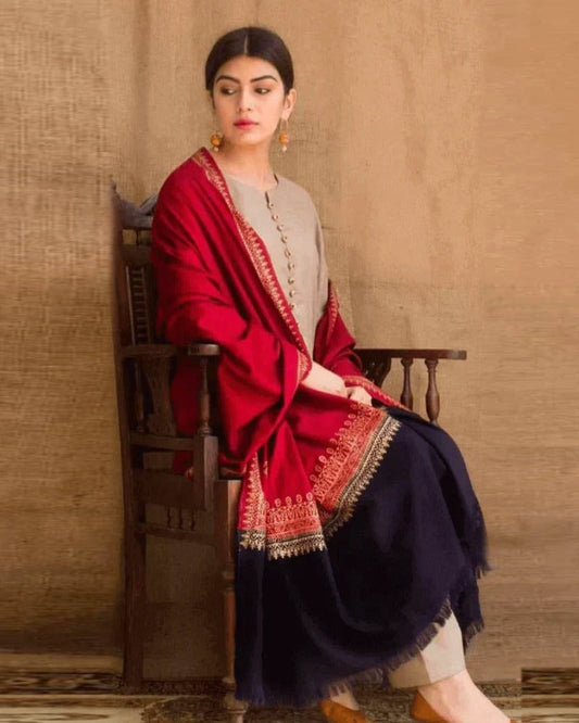 Dhanak 3Pc With Woolen Shawl-465