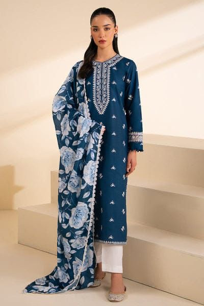 Aisling Dhanak 3Pc Embroidered with Digital Printed Shawl