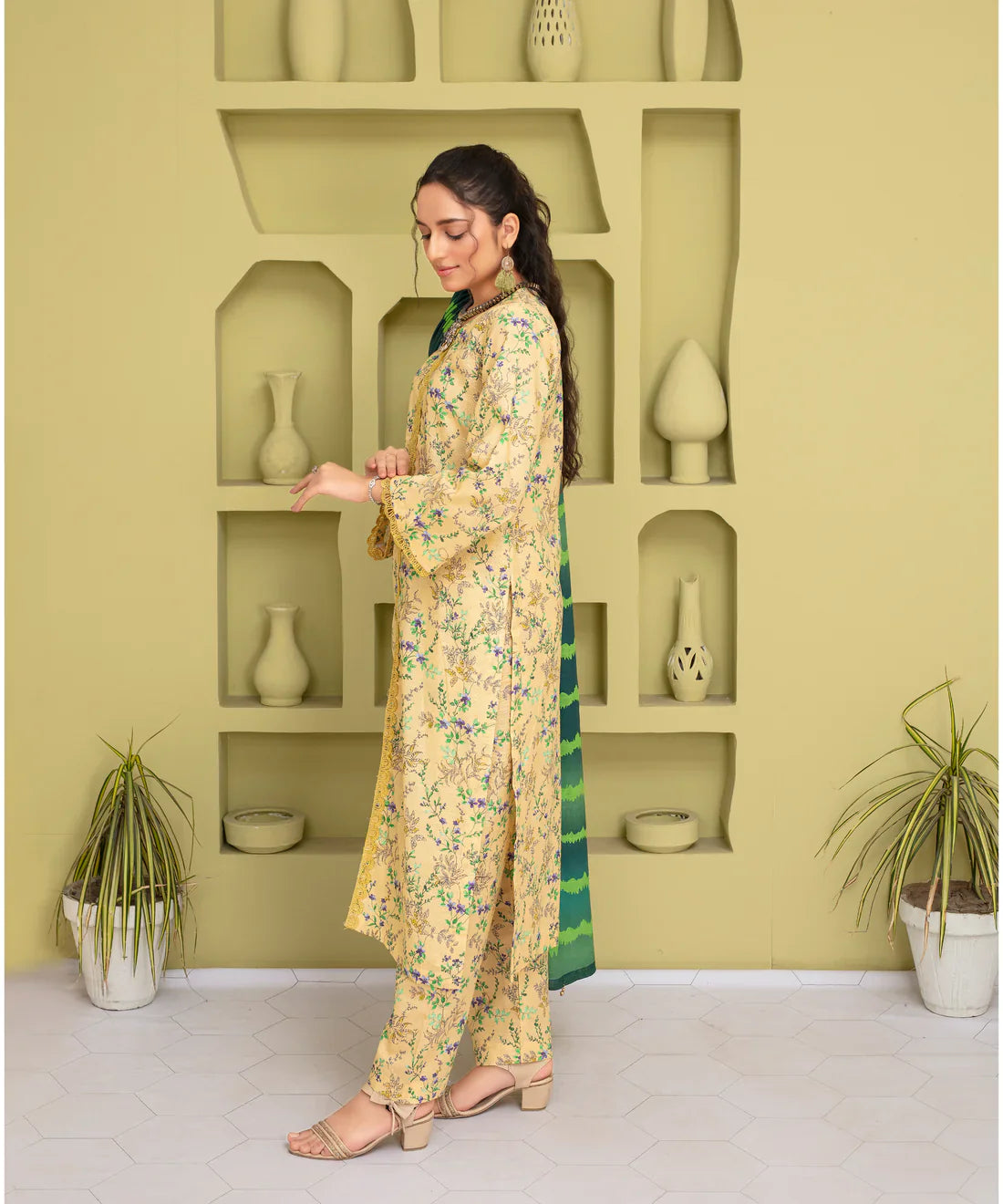 Creation Khaddar 3Pc With Khaddar Printed Shirt & Trouser-901