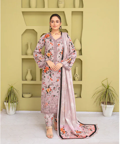 Creation Khaddar 3Pc With Khaddar Printed Shirt & Trouser-919