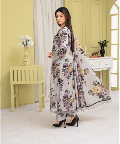 Creation Khaddar 3Pc With Khaddar Printed Shirt & Trouser-914