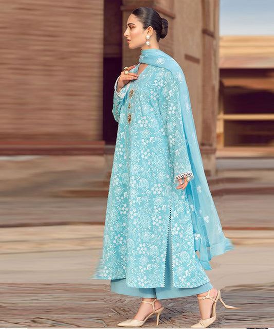 Bareeze Lawn 3Pc Embroidered-1125