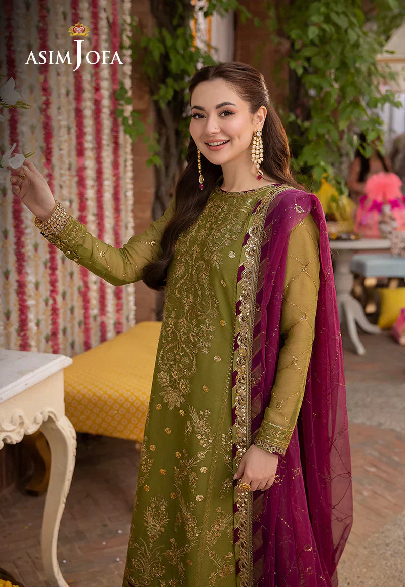 Asim Jofa Dhanak 3Pc Embroidered With Chiffon Embroidered Dupatta-134