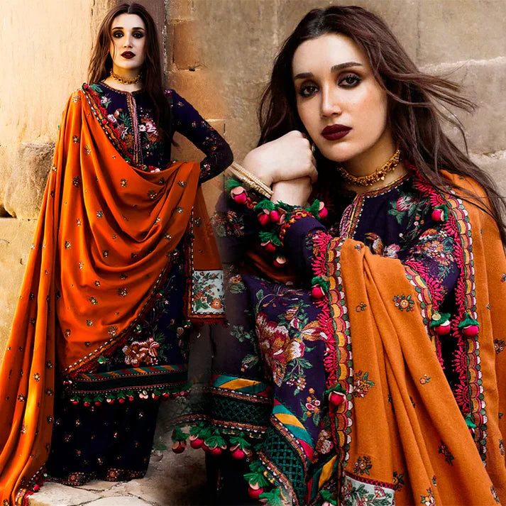 Dhanak 3Pc Embroidered-1304