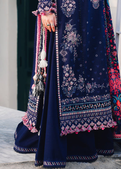 Hussain Rehar Lawn 3Pc Embroidered With Digital Printed Dupatta-1100