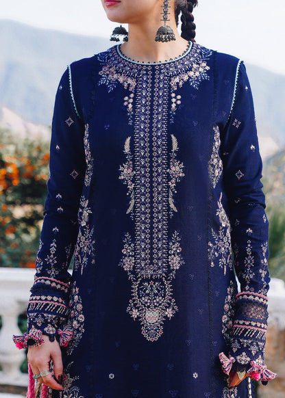 Hussain Rehar Lawn 3Pc Embroidered With Digital Printed Dupatta-1100