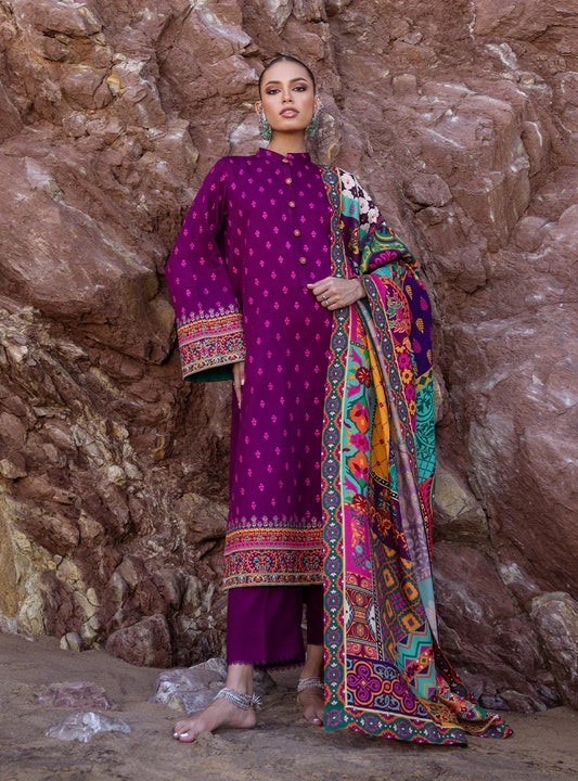 Zainab Chottani 3Pc Lawn Embroidered Shirt With Printed Dupatta-1068