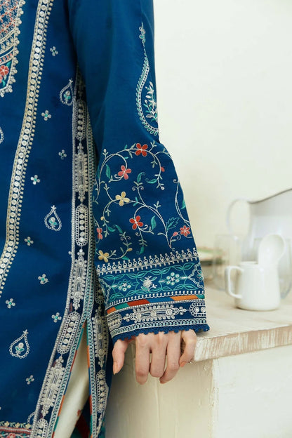Zara Shahjahan 3Pc Lawn Embroidered Shirt With Digital Printed Dupatta-1055
