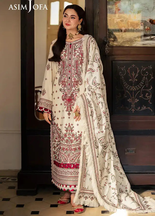 Asim Jofa Lawn-3PC Embroidered Shirt With Digital Printed Dupatta-1178