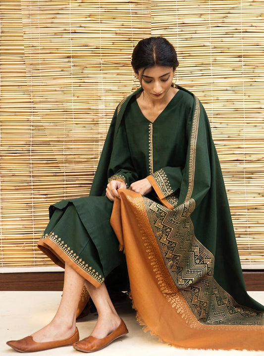 AISLING Lawn-3PC Embroidered With Digital Printed Dupatta-1021