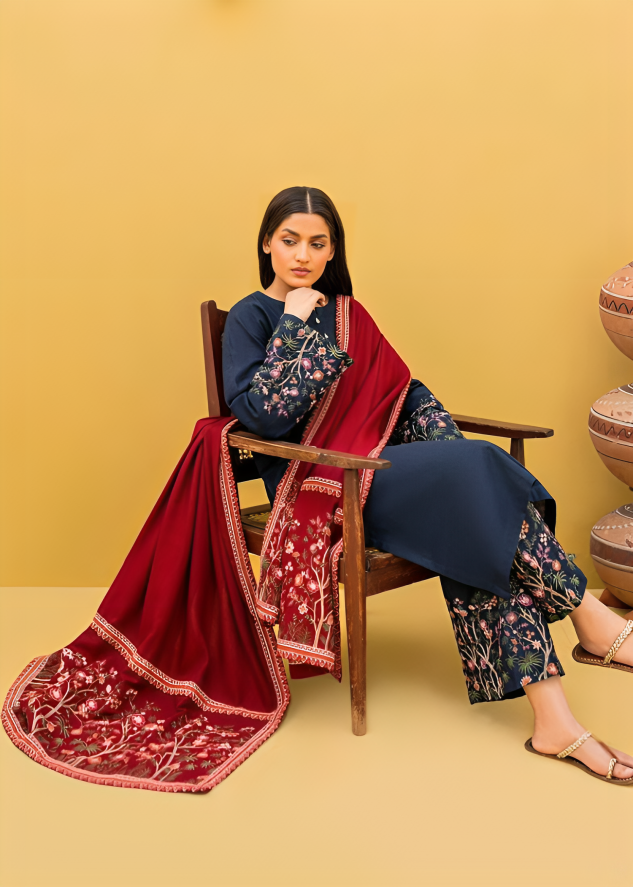 Dhanak 3Pc Embroidered-642