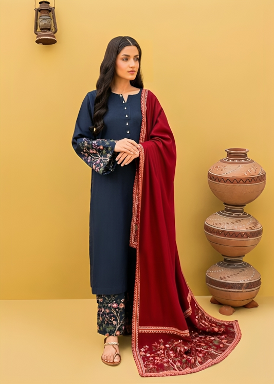 Dhanak 3Pc Embroidered-642