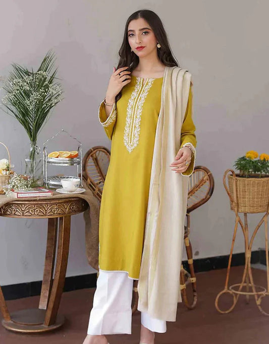 Aisling Dhanak 3Pc Embroidered-614