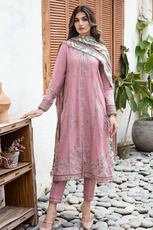 Jazmin Lawn 3Pc Chikenkari Embroidered With Printed Dupatta-401