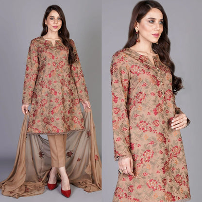 Bareeze Dhanak 3Pc Embroidered With Chiffon Embroidered Dupatta-106